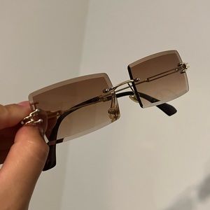Y2K Frameless Brown Sunnies